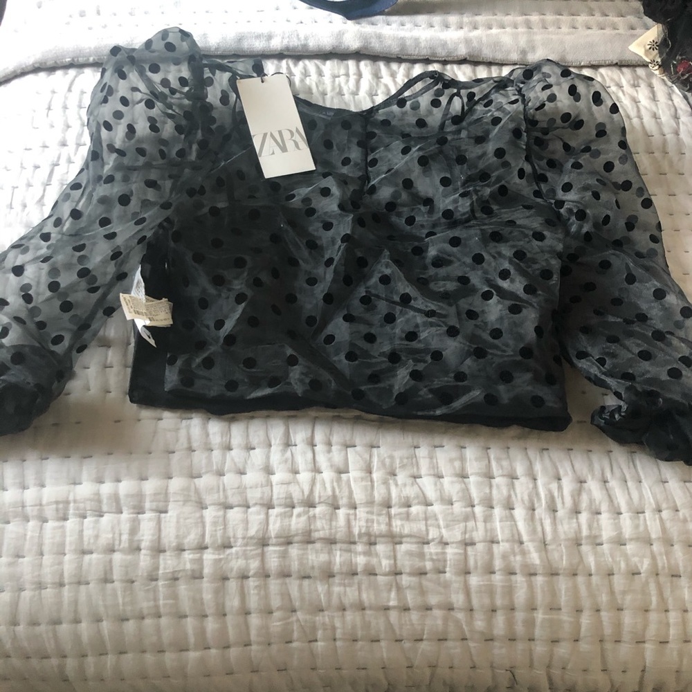 Polka dot crop top